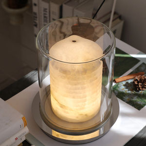 Table <b>Lamp</b> Glass Cylinder Led <b>Touch</b> Control E27 Base Eye Caring <b>Bedside</b> Lighting Nordic Modern Decor - Product Image 4