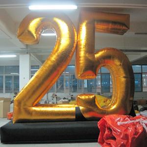 Inflatable Golden Balloon for Advertising Events-Waterproof Sun Resistant Electric Air Pump - Product Image 1