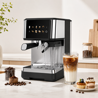 Máquina de Espresso Semiautomática Programable con Pantalla Táctil Anbolife de Alta Calidad y Gran Venta, para Espumar Leche, Ideal para Hoteles y Comercios