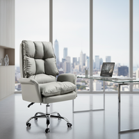 Fauteuil de massage pivotant inclinable en alliage d'aluminium avec hauteur réglable pour les jeux électroniques et le bureau à domicile