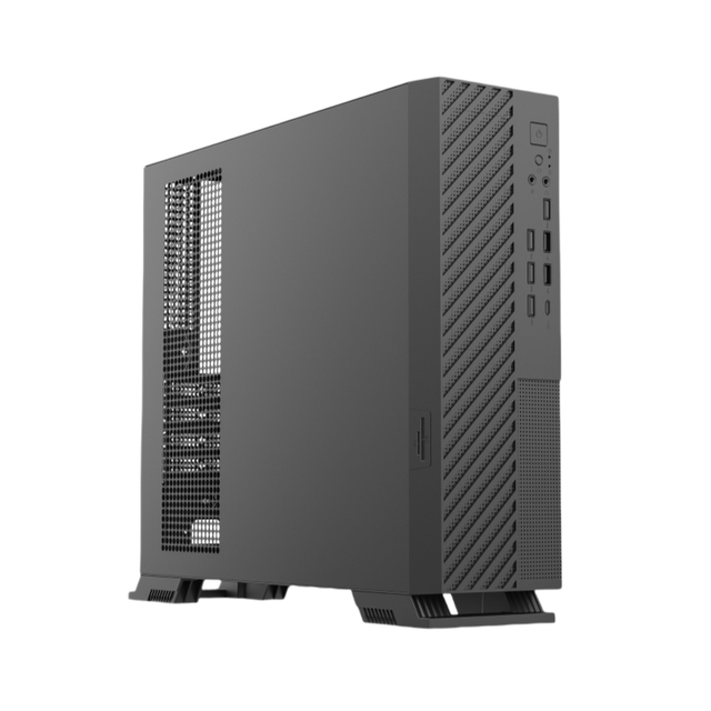 JNP-Q101 Mid Tower MicroATX Mini-ITX PC Gaming Case Small Portable Black