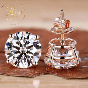IGI認定ラボグロウンダイヤモンドイヤリングスタッド メンズカスタム 10K 14K 18Kゴールド VVSラボ作成ダイヤモンドイヤリング レディースジュエリー - Product Image 1