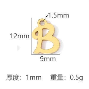 High Polished Monogram Jewelry Diy Jewelry Stainless Steel <b>Initial</b> Letters - Product Image 4
