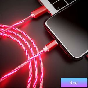 Flowing Light <b>Charging</b> Mobile Phone <b>Cable</b> Charger Wire LED Micro USB <b>Type</b> <b>C</b> USB Charge Cord - Product Image 4