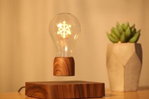 Promotional New Item LED Floating <b>Light</b> Bulb Snowflake Magnetic Levitation ABS Material Minimalist Style Bedroom Middle - Product Image 6