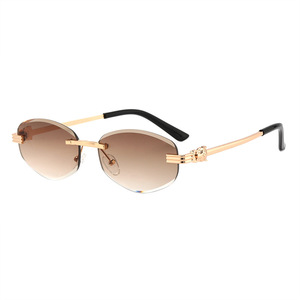 Nouvelle tendance de la mode, lunettes de soleil rondes à tête de léopard pour hommes et femmes, protection UV pour l'extérieur - Product Image 4