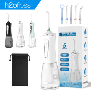 Irrigador portátil h2ofloss <span class=keywords><strong>2023</strong></span> 2000mAh Tipo-C Oral Profesional Agua Flosser IPX7 Certificado Mejor Irrigador bucal de dientes - Product Image 1