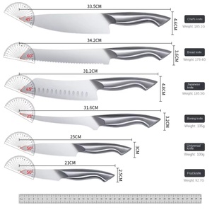 6 Pieces Kitchen <b>Knives</b> Stainless Steel Hollow Handle Chef Kitchen <b>Knife</b> <b>Set</b> - Product Image 5
