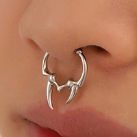 Gaby nouvel arrivage, faux anneaux de nez, design corne de bœuf, anneau de nez non piercing, vente en gros, bijoux pour le corps