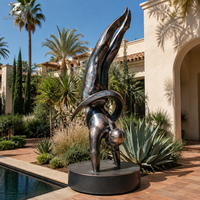 Sculpture d'acrobate en bronze, artisanat métallique, figurine d'acrobate durable faite à la main, art pour la décoration intérieure des hôtels, des villas et des couloirs