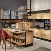 Meubles de cuisine de style country américain de luxe George avec table