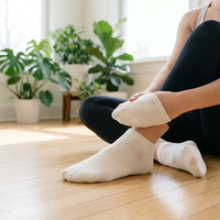 Chaussettes en Fibre de Bambou Naturelle Écologiques avec Logo Personnalisé pour Hommes et Femmes, Respirantes, Antibactériennes, Évacuant l'Humidité, Chaussettes de Cheville