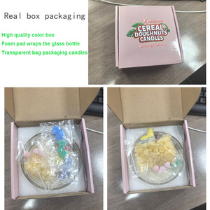 Vendeur chaud boucles de fruits bol de bougie de céréales, boîte de bougie de céréales parfumée à la main décoration de la maison verre Art bougie cire de soja 50 pièces - Product Image 5