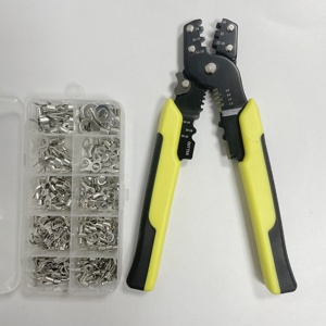 Alicates de prensado manual, herramienta multifuncional de JD-41, pelacables con Alicates de bloqueo con terminales de latón de anillo de horquilla, 320 Uds. - Product Image 1