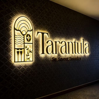 Letrero Luminoso 3D para Exteriores, Letrero Acrílico Retroiluminado, Logotipo Comercial, Letrero 3D de Acero Inoxidable para Tiendas y Negocios