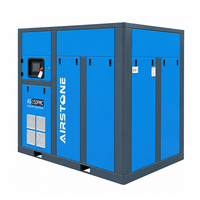 Compresseur d'air à vis stationnaire lubrifié Airstone 110KW 150HP IP54, commande PLC, alimentation CA, refroidissement air/eau