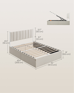 Кровать для хранения с мягкой обивкой - Product Image 6