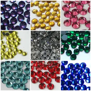 DMC SS4-SS30 warna-warni tidak Hotfix Rhinestones Glitter kristal lem berlian imitasi untuk garmen seni kuku dekorasi