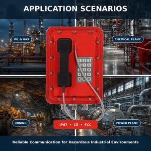 Téléphone mural analogique SIP avec clavier en acier inoxydable pour centrale électrique, champ pétrolier, industrie, anti-explosion - Product Image 4