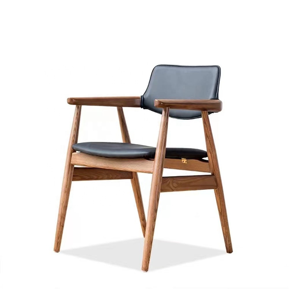 Upholstered Luxury Wood  Dining Room Chair Home Furniture Modern  Dining Chairs With Soft Cushion