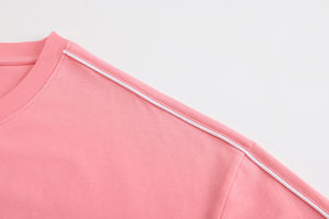 T-shirt classique rose unisexe à col ras du cou, pour l'été, décontracté, à manches courtes, en coton tricoté 180g, imprimé sérigraphié, coupe classique - Product Image 4