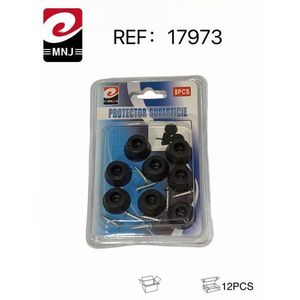 Protector Superficie 8Pcs Black Rubber Feet With Screws For Furniture Protection - Product Image 3