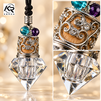 Flacon de parfum décoratif de luxe en verre, flacon de parfum vide orné, emballage personnalisé avec logo, vente en gros
