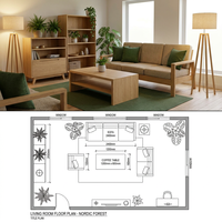 Conception personnalisée de toute la maison ISO, luxe minimaliste pour résidence de luxe, personnalisation OEM ODM, design graphique Pavone pour salon