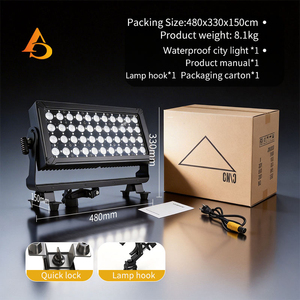 ไฟเมทริกซ์ LED RGBW 44x10W IP65 DMX512 สำหรับตกแต่งเมือง โครงสร้างอะลูมิเนียม - Product Image 1