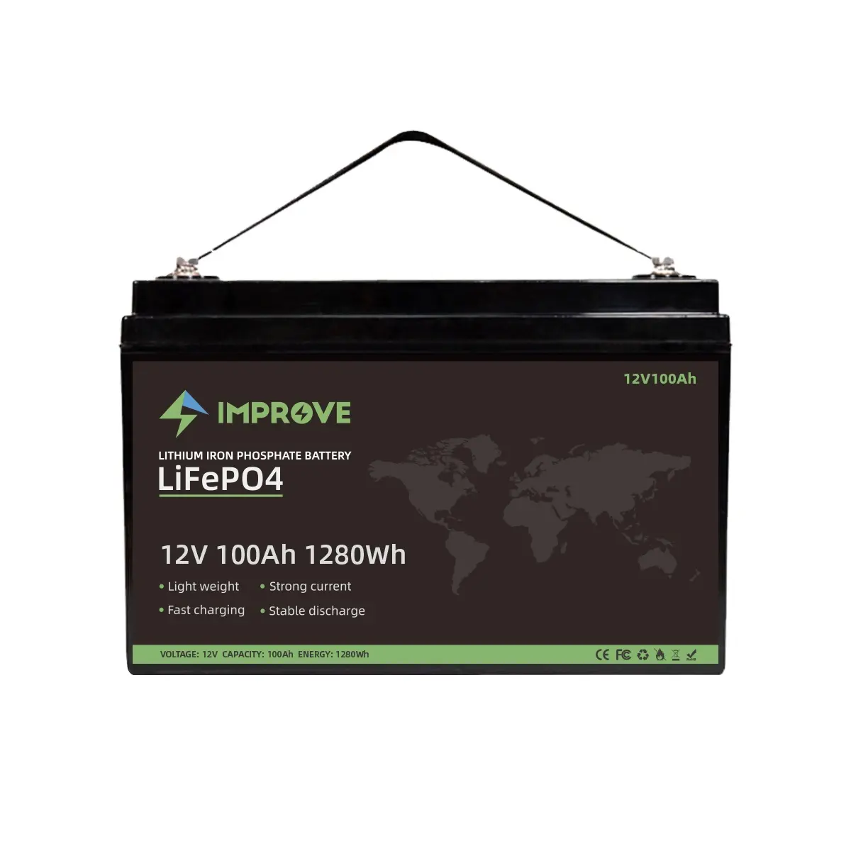 12V 100AH Lithium Ion Batterij 12v100ah Lifepo4 Batterij Verwarming Plaat Batterij Fabrikant Fabriek