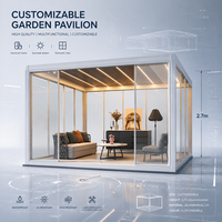 Moderne Aluminium-Pulverbeschichtete Bioklimatische Pergola mit Motorisiertem Einziehbarem Dach, Heizung und LED-Beleuchtung für Restaurants, Hotels und Gärten