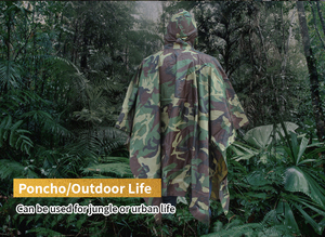 Wholesale Camo <strong>Raincoat</strong> Reusable Waterproof Windproof Rain Poncho for Adult <strong>Hunters</strong> - Product Image 6