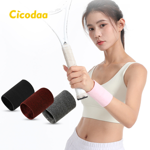 Toptan 2025 sıcak satış % 100% pamuk spor bilekliği nefes ter bandı elastik erkekler için hafif ince özel LOGO bilek desteği - Product Image 1