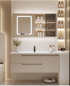 <b>Wall</b> Mounted Smart Bathroom Vanity with Sink Waterproof Plywood Cabinet for Modern Villa Bathroom Eco-Friendly Durable - Product Image 6