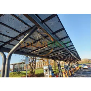 Hot Sale Glass Solar Panel Cdte 100W Transparent Thin Film Solar Panel Bipv For Carport