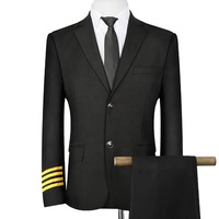 Uniformes personnalisés pour pilotes, hôtesses de l'air et agents de bord, en polyester/viscose, design spécifique aux compagnies aériennes