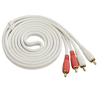 Câble audio plaqué or 2RCA mâle-mâle pour audiophile HiFi, contrôleur DJ, amplificateur home cinéma, lecteur DVD, moniteur d'ordinateur