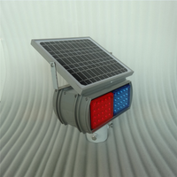 Feux de signalisation stroboscopiques à LED solaires Luminaires d'avertissement rouges et bleus