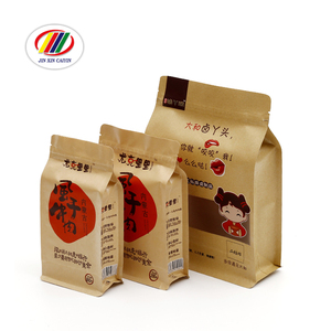 工場直送 中国製 印刷済み 角底 ジッパー付き クラフト紙 プラスチックバッグ リサイクル可能 生分解性 耐久性 食品 ペットフード用 - Product Image 3