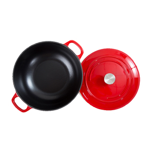 Ensemble de casseroles en fonte émaillée de haute qualité, écologiques, avec poignées à deux anses, design minimaliste, couvercles, casseroles <span class=keywords><strong>DEBIEN</strong></span> 24 cm - Product Image 4