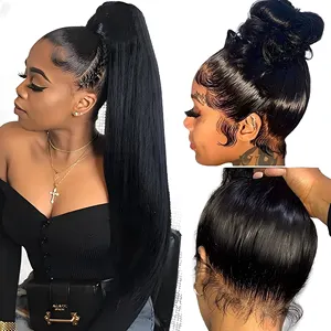 Hd Lace, il peut être teint ou repassé 100% perruque de cheveux humains 360 suisse naturelle droite vente chaude 26 pouces cheveux brésiliens courts 1 pièces