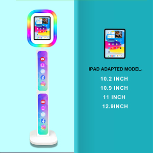 Soporte para iPad con Pantalla LCD de 12.9 Pulgadas, Fácil de Instalar, para Selfies, con Caja de Luz y Logotipo Personalizado, Cabina de Fotos Ovalada para iPad - Product Image 5