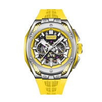 Montre mécanique avec cadran analogique et boîtier en acier inoxydable cristallin, résistance à l'eau 5 BAR pour une utilisation en extérieur