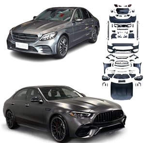 Nuevo Kit de carrocería para <span class=keywords><strong>Mercedes</strong></span> <span class=keywords><strong>Benz</strong></span> <span class=keywords><strong>Clase</strong></span> <span class=keywords><strong>C</strong></span> W205 2015-2021 a 2024 W206 C63 AMG Parachoques Luces traseras Faros viejos a nuevos - Product Image 1