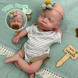 Muñecas Bebé Realistas de 18 Pulgadas con Chupete, Piel con Venas, Boca Abierta, para Aliviar la Soledad, Regalos Navideños, Venta al Por Mayor - Product Image 1