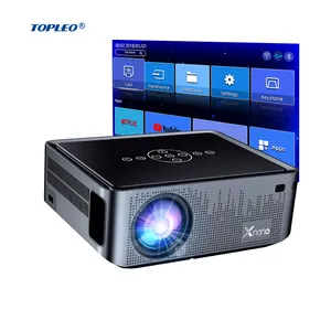 Topleo LED LCD Movie 1080P Projector Video Portable Phone android Projector smart Home Theater mini projector