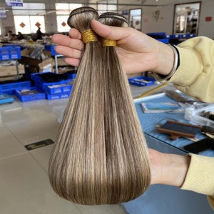 Schuppenschicht-intakte 100% Echthaar-Verlängerung, kein Haarausfall, 18-24 Zoll, Maschinen-Doppeltresse, alle Farben - Product Image 3