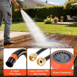 Promotion : Enrouleur de tuyau d'arrosage rétractable semi-automatique en caoutchouc, norme CNS, fixation murale pour jardin, animaux domestiques et lavage de voiture - Product Image 3