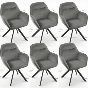Swivel Linen <b>Dining</b> <b>Chair</b> Soft Seat Eco-Friendly Portable Modern Elegant Curved Backrest Ergonomic <b>Armrests</b> Comfort Home - Product Image 3