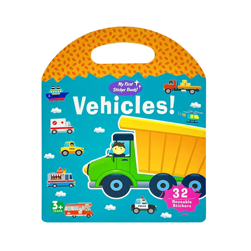 Kids Portable Toys Kids Sticker Book Busy Play DIY Puzzle Waterproof Removable Reusable Magic Sticker Book For Toddler